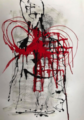 who am I!?
Acrylic on paper
50x70cm